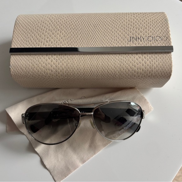 Jimmy Choo Women's Baba/S Palladium/Grey Mirror Silver - Picture 2 of 9